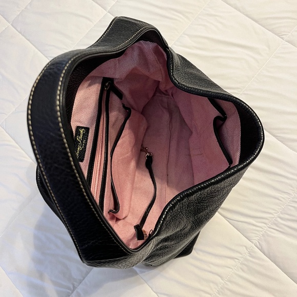 Dooney & Bourke Belvedere Pebbled Leather Bag with Gold Hardware - Black - Picture 4 of 7